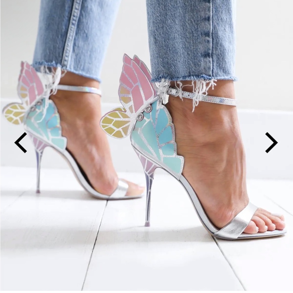 Sophia Webster chaira sandal rainbow  butterfly heel